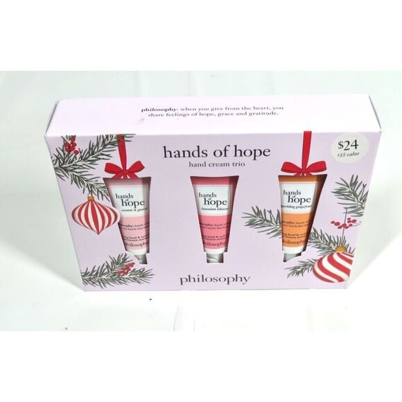 Philosophy Hands of Hope Hand Cream Trio ~ Coconut Guava Hibiscus Grapefruit NIB - Picture 1 of 4